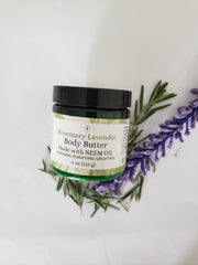 Body Butter - Rosemary Lavender | Herbal Infused | Whipped Body  Butter  | Shea Coconut Body Butter