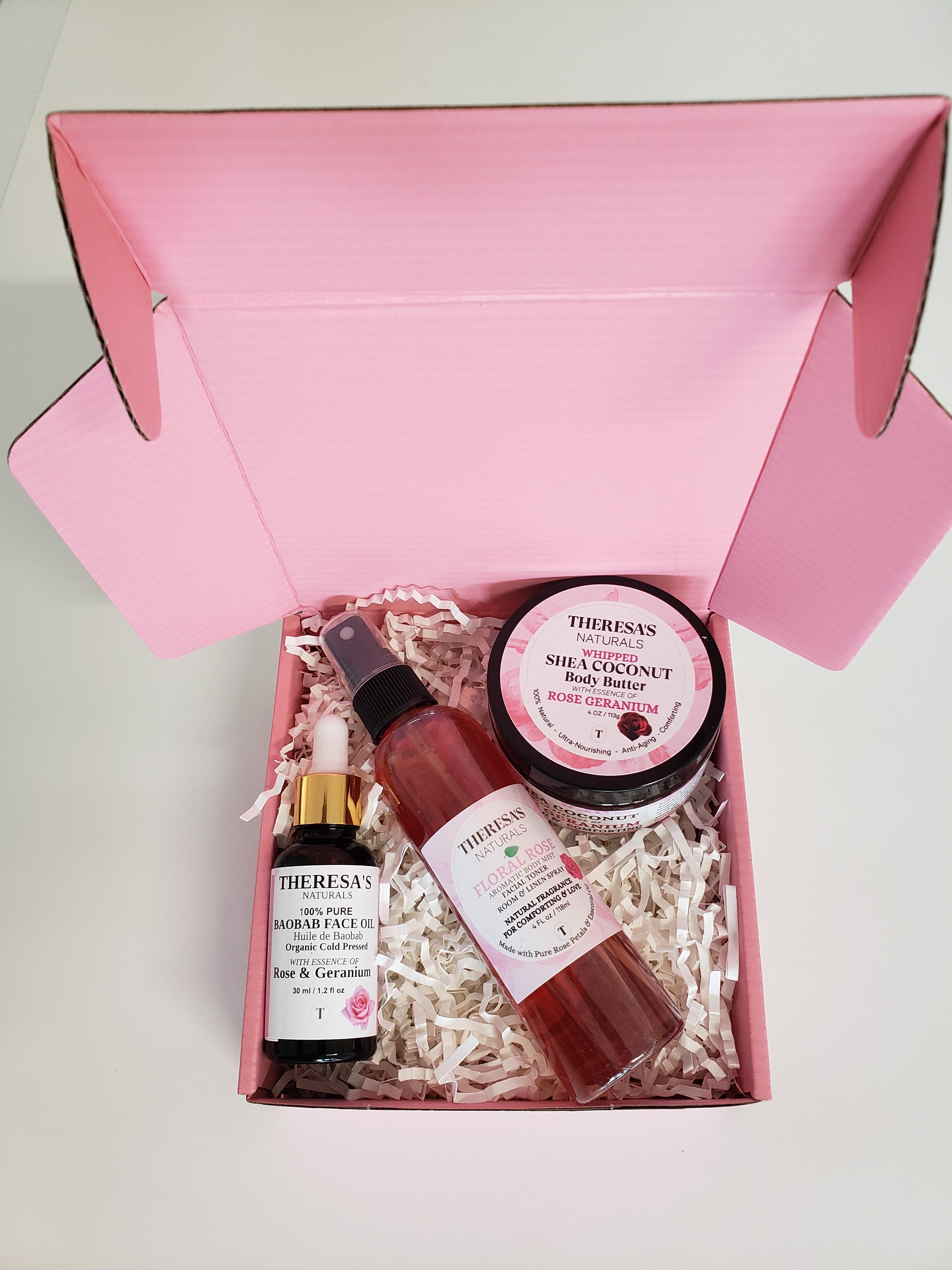 Natural Spa Self Care Gift Box - Rose