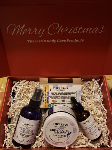 Natural Lavender Spa Gift Box | Organic Spa Gift Set | Relaxation Spa Gift Box | Self Care Set For Her | Birthday Gift Box | Lavender Gift Set | Christmas Gift Box | Bath Gift Box | Spa Gift Set for Mom or Grandma.