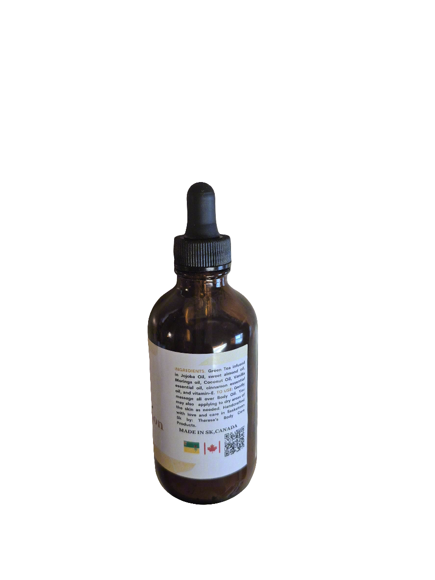 Body Oil For Glowing Skin - Vanilla Cinnamon-4fl oz