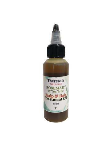 Theresa's Naturals-Soothing Rosemary & Tea Tree Scalp and Hair Treatment Oil- 2 ounce